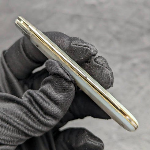 1927 年英國古董白珍珠貝殼手柄純銀刀片折疊筆刀